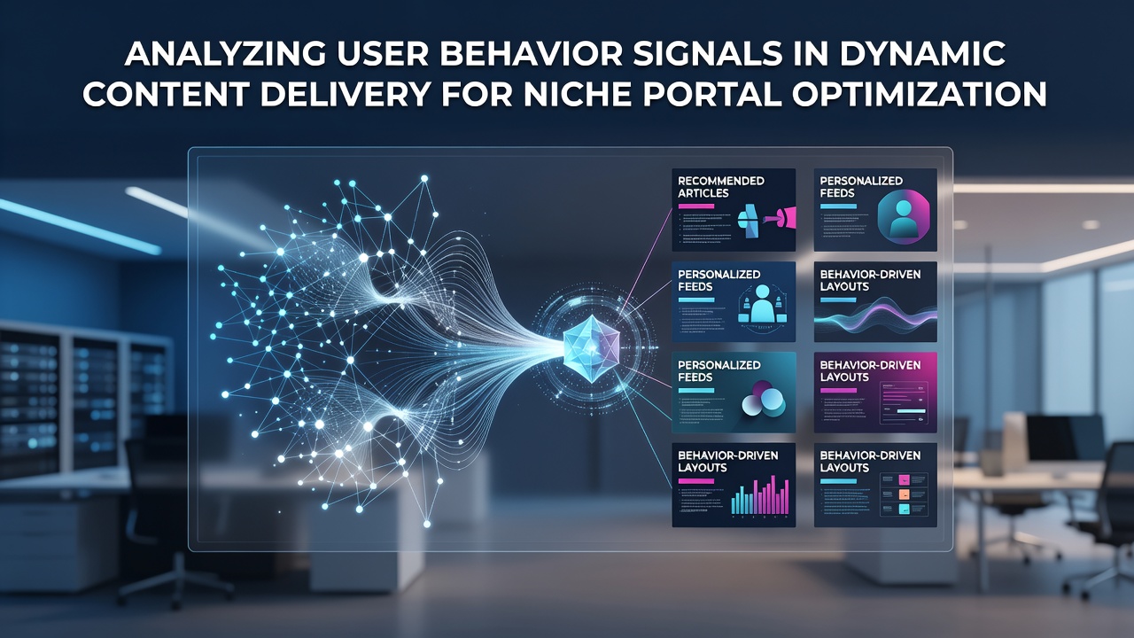 Analyzing User Behavior Signals in Dynamic Content Delivery for Niche Portal Optimization